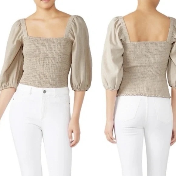 Smocked Puff Sleeve Shirt - Picture 3 of 4